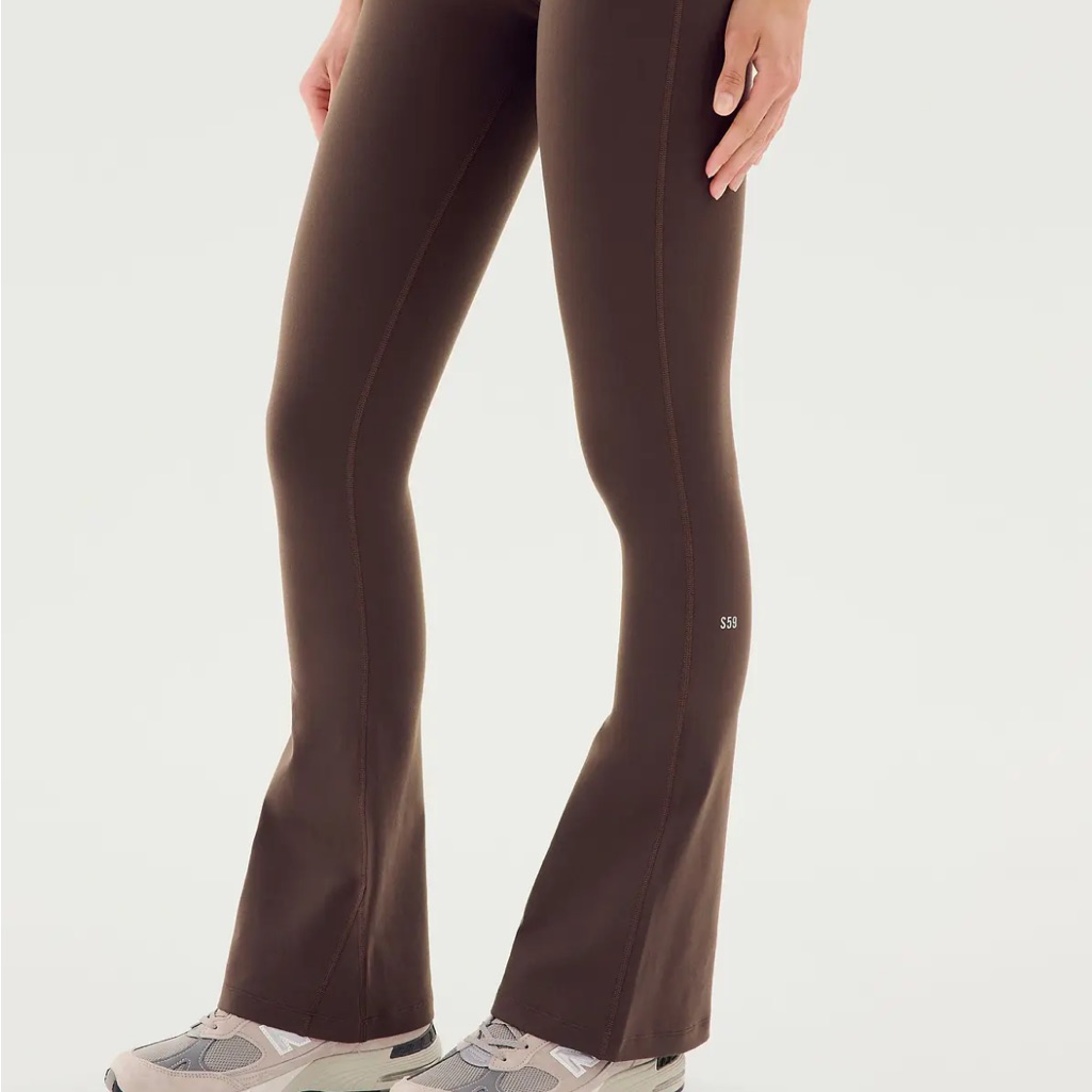 Nwt Raquel High Waisted Flare Pants In Dark Chocolate Size Large